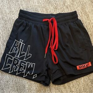 Kill Crew Muay Thai Black & Red Shorts